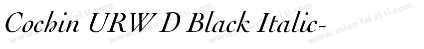 Cochin URW D Black Italic字体转换